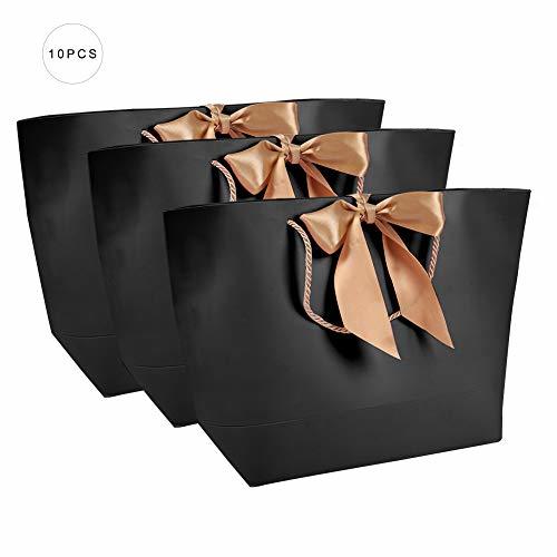 Product Bolsas de Papel Negras de 10pcs, Bolsas de Papel Simples, Bolsas de