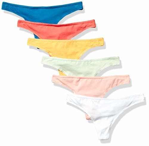 Product Amazon Essentials 6-Pack Cotton Thong Underwear Novelty, Pretty Pops, US XXL