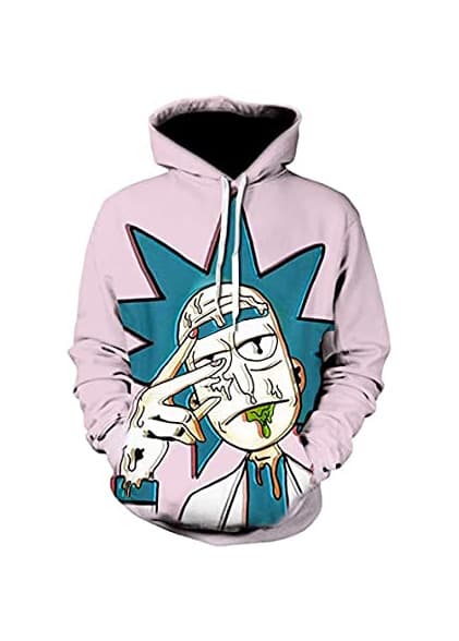 Product Chaos World Sudaderas con Capucha Hombre 3D Impreso Funny Cartoon Unisex Pullover