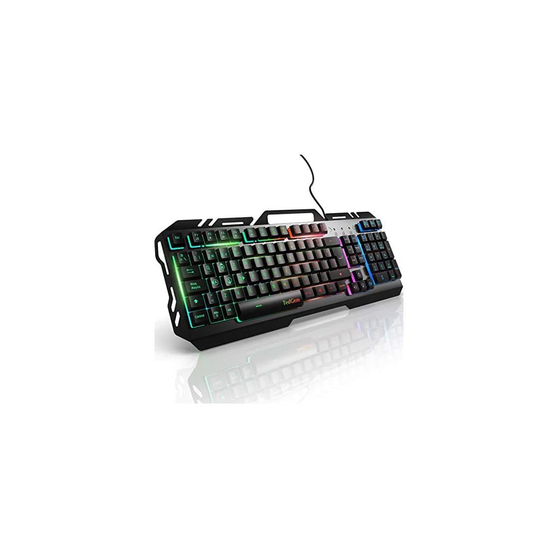 Electronic Teclados Gaming, TedGem Teclado Gaming, Teclado USB, Teclado Gaming PS4 LED Retroiluminado