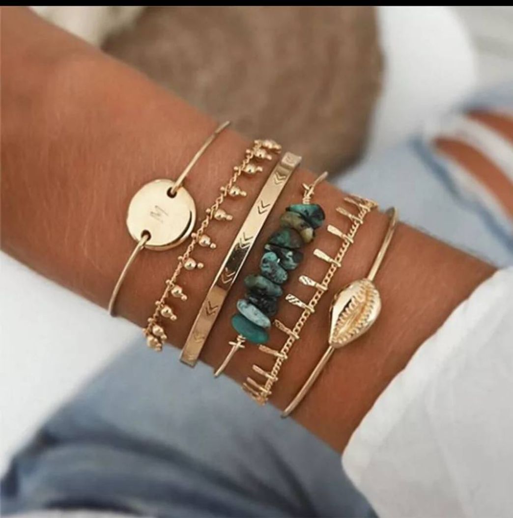 Moda Belo mix de pulseiras