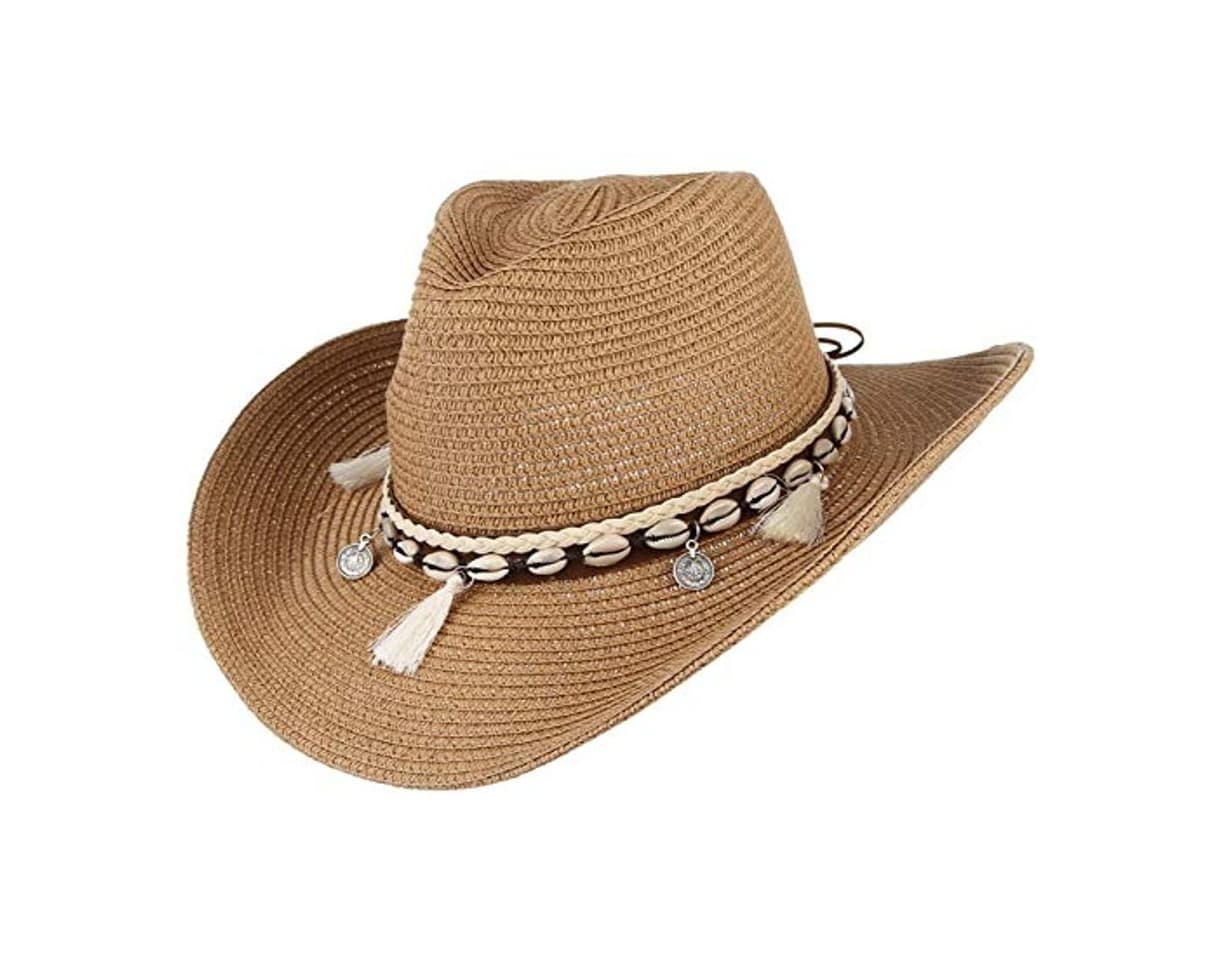 Producto GEMVIE Sombrero Panamá de Playa Mujer Gorra de Sol Verano Caza Caqui