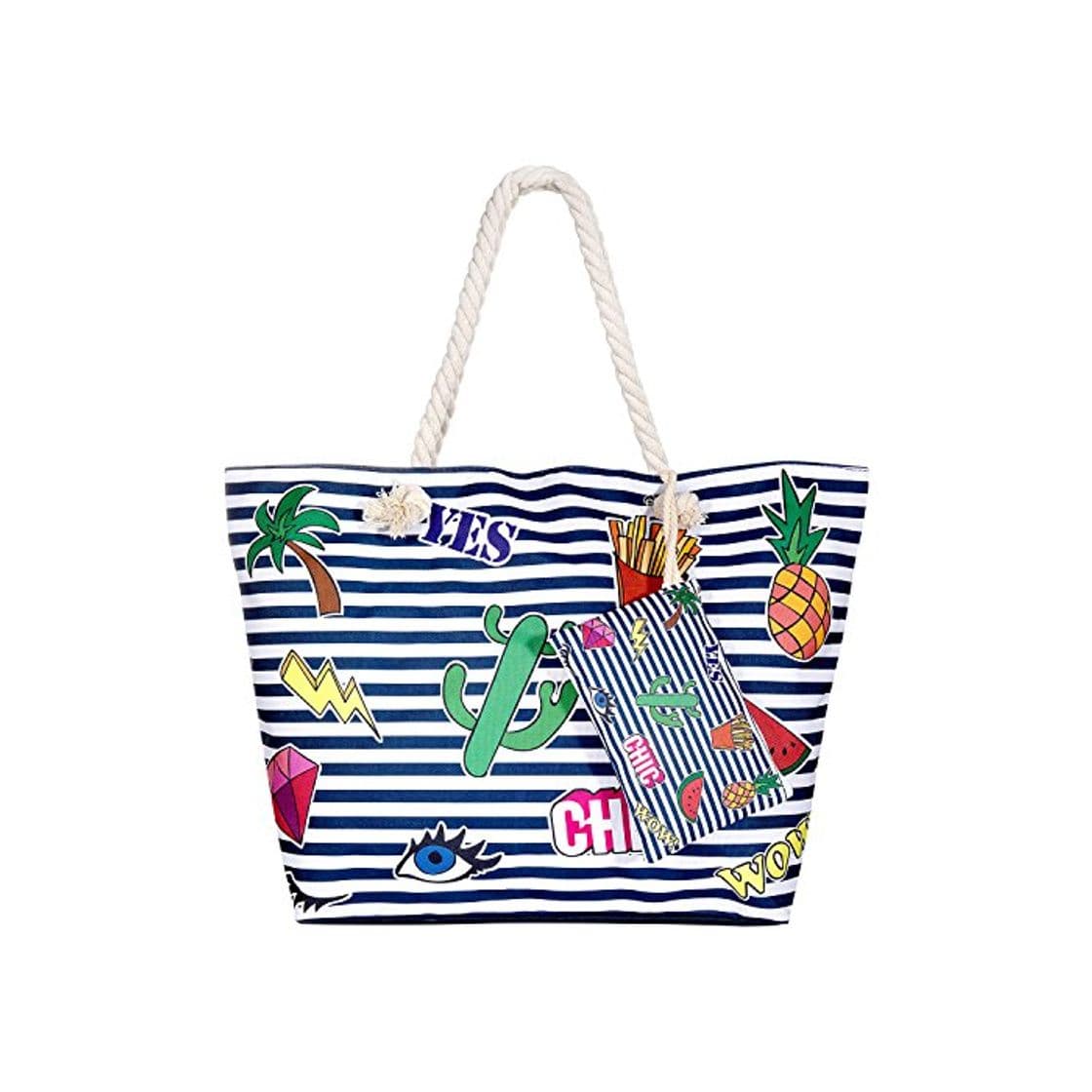 Producto MOOKLIN Bolsa de Playa de Lona Grande niña Mujer Bolsas de viaje