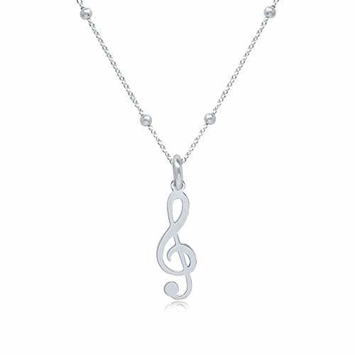 Producto WANDA PLATA Collar con Colgante Clave de Sol para Mujer en Plata