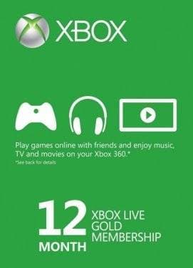 Videogames Xbox Live Gold 12 Month Membership