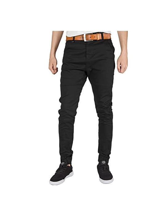 Product ITALY MORN Pantalon Chinos Jogger Hombre Negro Slim Fit Algodón