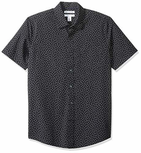 Producto Amazon Essentials - Camisa de manga corta y corte entallado con estampado