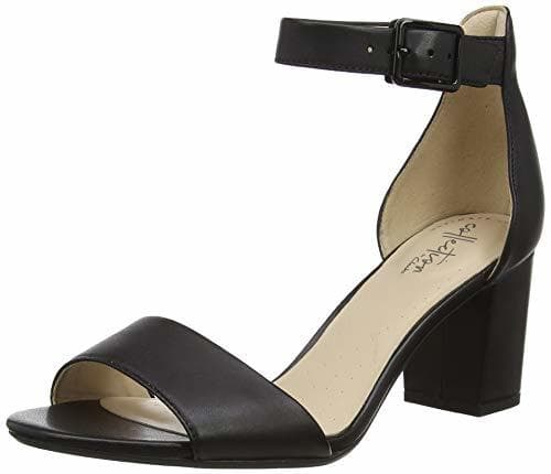 Product Clarks Deva Mae, Zapatos con Tacon y Correa de Tobillo para Mujer,