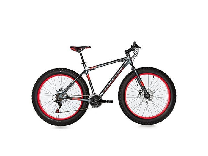 Fitness Moma Bikes Bicicleta Montaña  FAT 26"Alu, SHIMANO 21V, Doble Freno Disco.