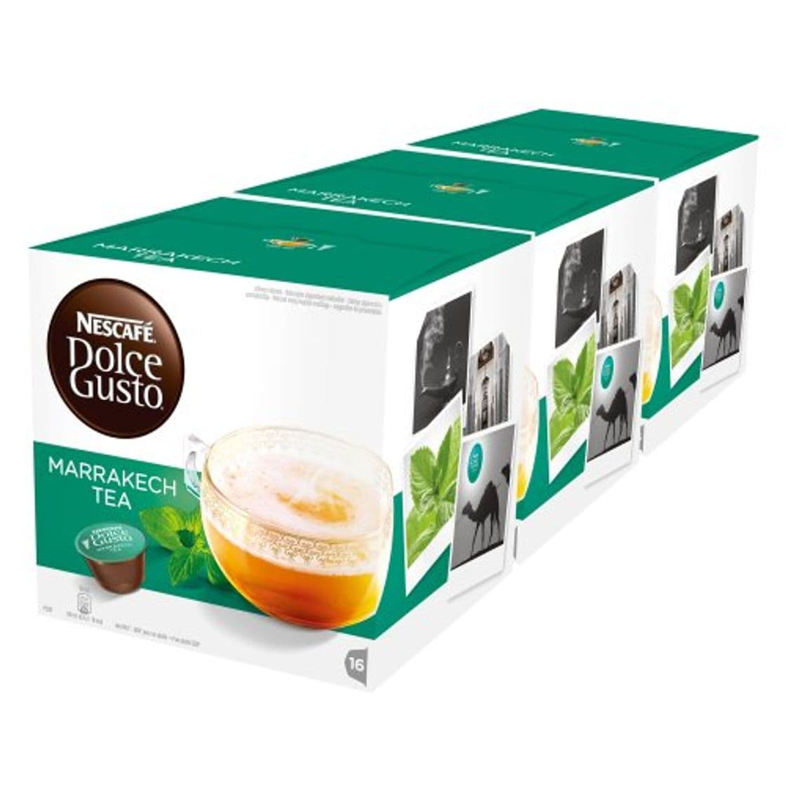 Lugar NESCAFÉ Dolce Gusto Marrakesh Style Tea, Pack de 3 x 16 Cápsulas