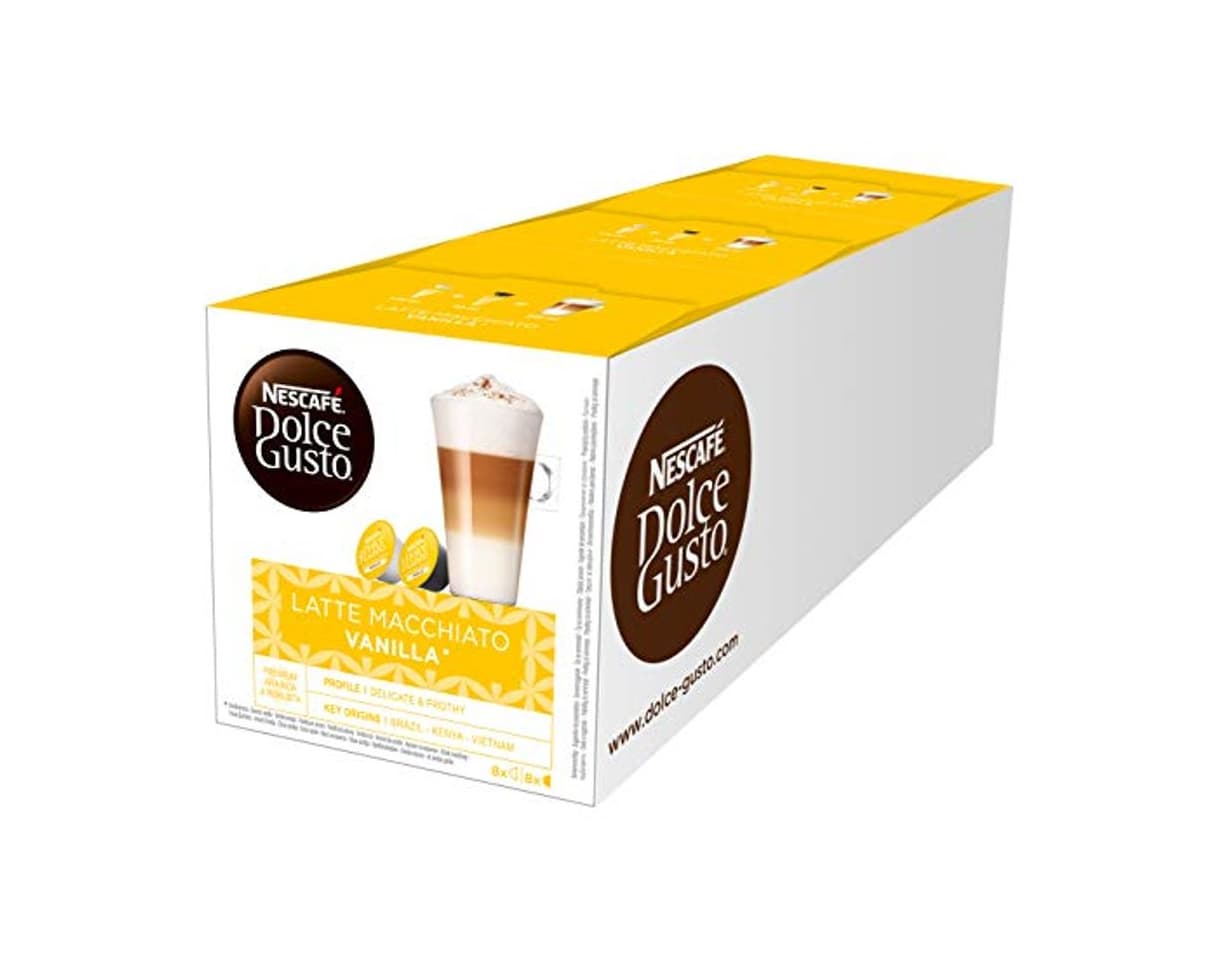 Producto NESCAFÉ Dolce Gusto Café Latte Macchiato Vainilla, Pack de 3 x 16