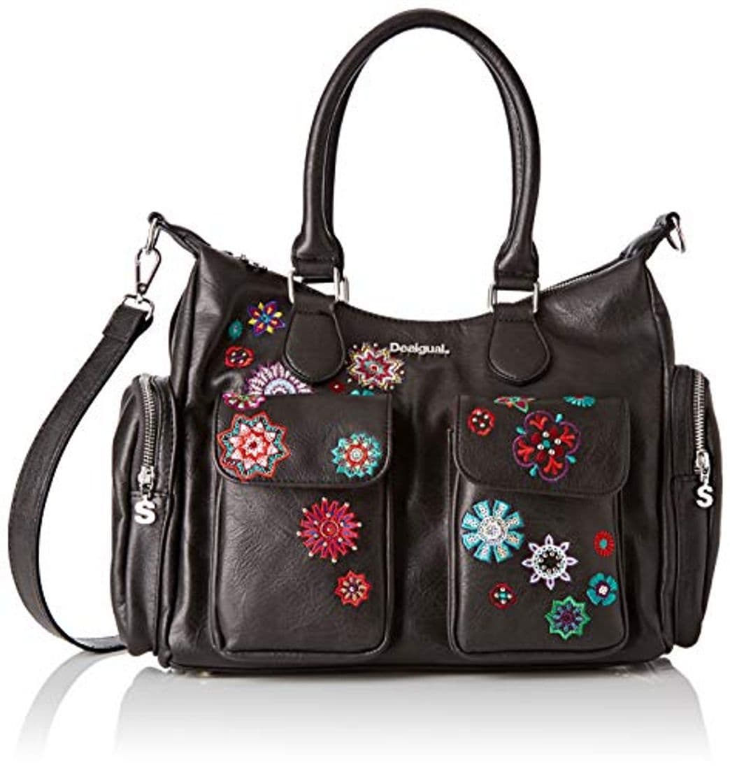 Product Desigual Bag Rep Nanit London, Bandolera para Mujer, Negro