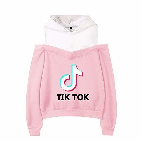 Producto TIK TOK Sudadera Sin Hombros Mujer Sueter con Capucha Camisa 2 en