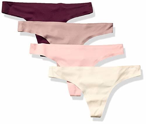 Producto Amazon Essentials 4-Pack Seamless Bonded Stretch Thong Panty Underwear, Warm, US M