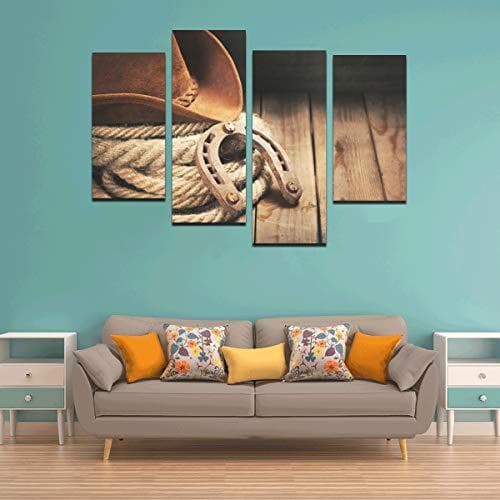 Product 4 Piezas Moda Decoración de Pared Sombrero de Vaquero Salvaje Oeste Americano