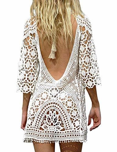 Producto heekpek Vestido Playa Mujer Pareos Traje de Baño Bikini Camisola Playero Mangas