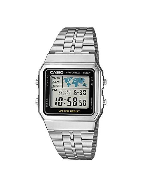 Fashion Casio Reloj Digital para Hombre de Cuarzo con Correa en Acero Inoxidable