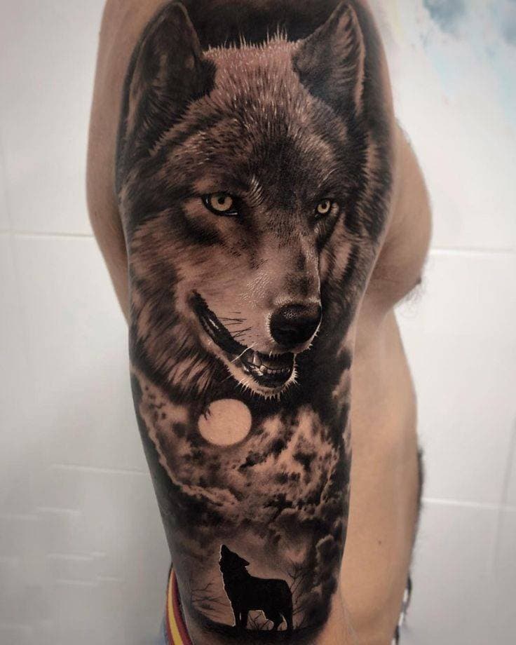 Fashion Tattoo lobo