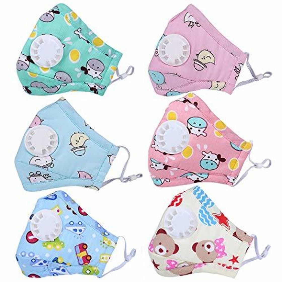 Producto FunPa 6pcs Máscara de la Boca de los niños Oso Vaca Patrones