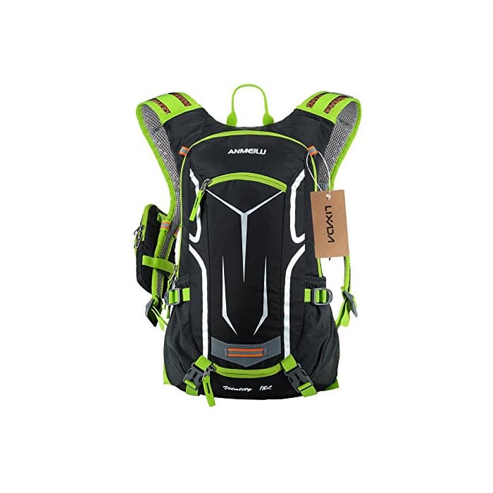 Product Lixada Mochila de Ciclismo Impermeable 18L Unisexo Respirable Ultraligero con Cubierta de