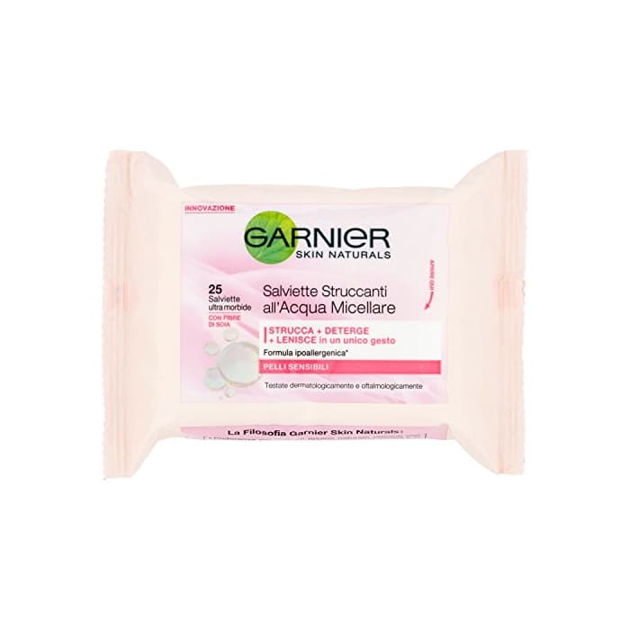 Beauty Toallitas desmaquillantes de agua micelar para pieles sensibles de Garnier