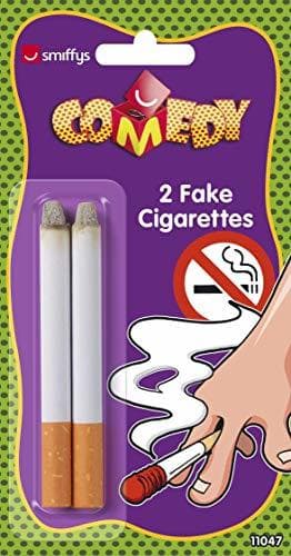 Product Smiffy's-11047 Cigarros postizos, 2, Color Blanco, No es Applicable