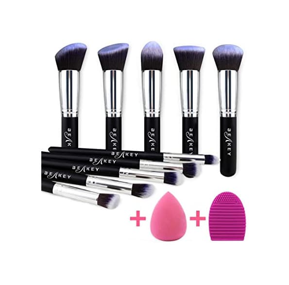 Product BEAKEY Set de Brochas de Maquillaje Profesional, Synthetic Kabuki Premium para Base