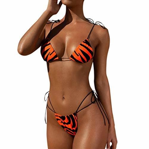 Fashion riou Bikinis Mujer 2019 Push up Bikini de Tres Puntos con Estampado