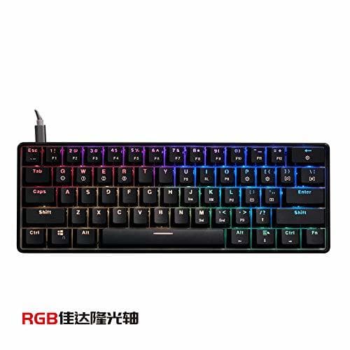 Product Teclado Gaming GK61 Esports Juego Mecánico Teclado Óptico Eje Puede ser 61-Teclado