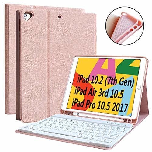 Electronic Teclado iPad 10.2 2019 Funda, Funda con Teclado Español para iPad 10.2