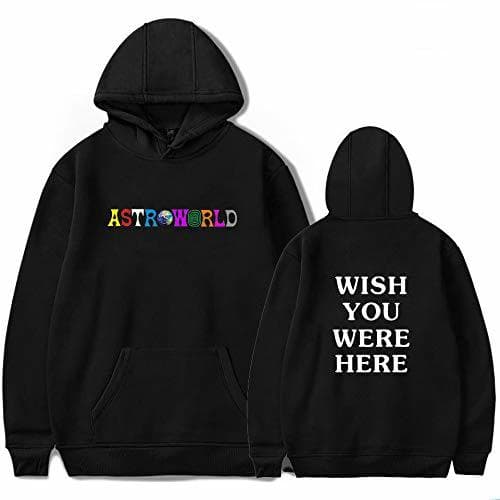 Producto JJZHY Travis Scott Astroworld Fashion Letter Imprimir Hoodie con Gato Bolsa Unisex