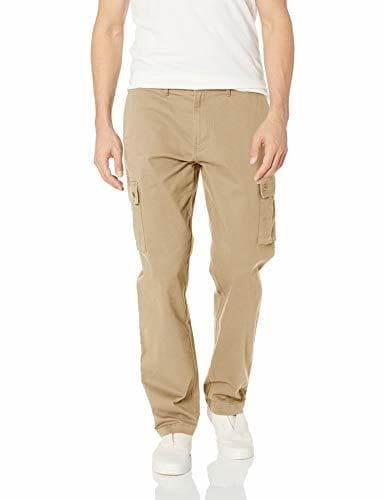 Product Amazon Essentials - Pantalones cargo elásticos de corte recto para hombre