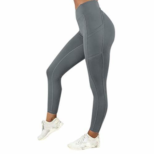 Product SHOBDW Pantalones Mujer Sólido Push Up Leggings Medias Cintura Alta Estiramiento Entrenamiento