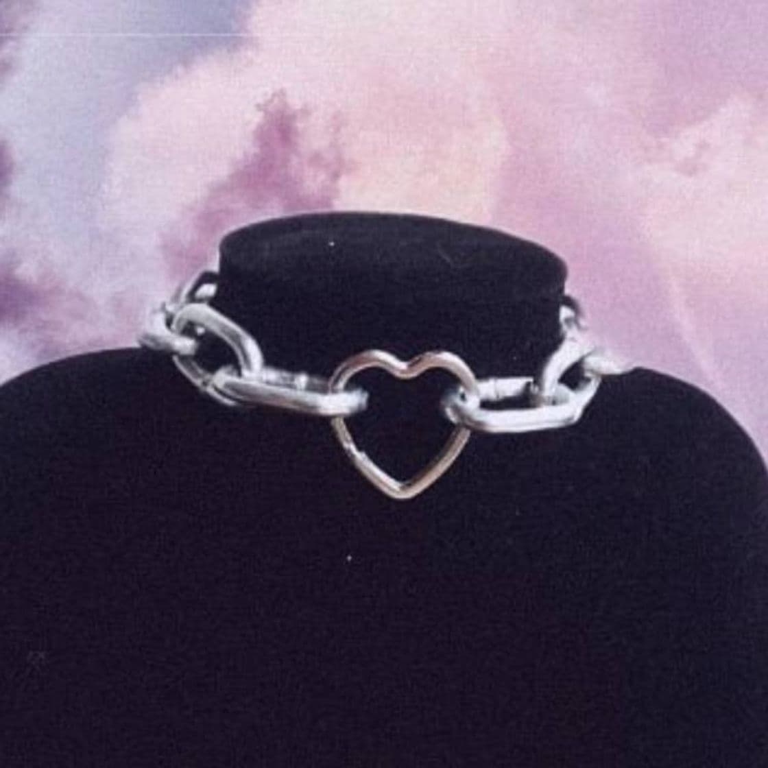 Moda Choker cadena corazón 