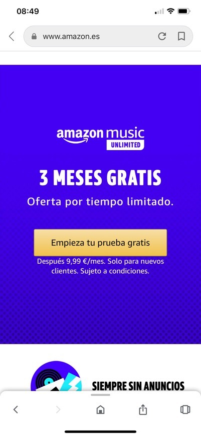 Moda Amazon music grátis durante 3 meses 👍👍