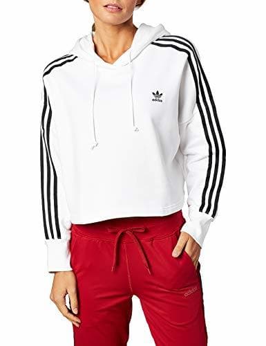 Producto Adidas Cropped Hood Sudadera con Capucha, Mujer, Blanco