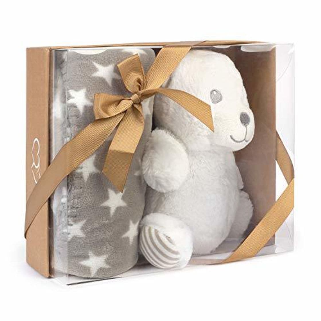 Producto Muñeco Peluche Osito con Manta Bebé Estrellas