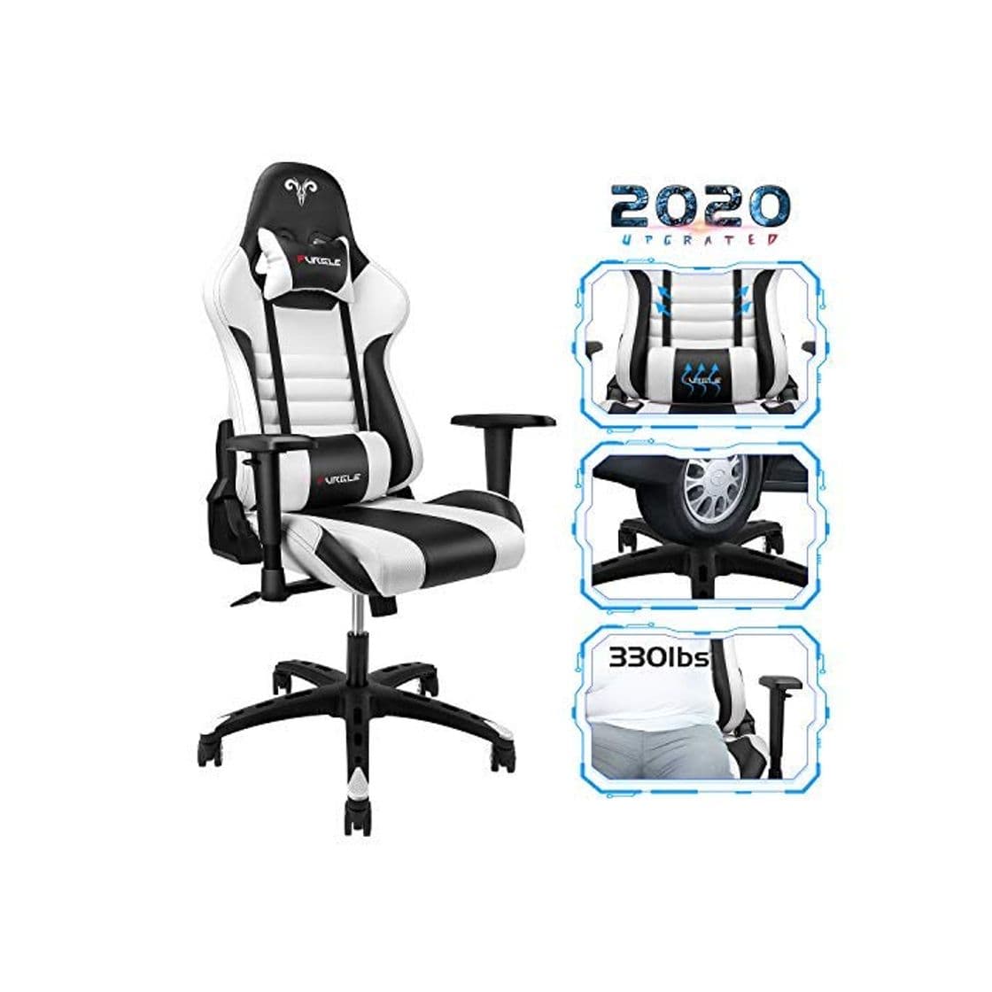 Product Furgle Office Gaming Chair Silla de Carreras con Respaldo Alto y reposabrazos