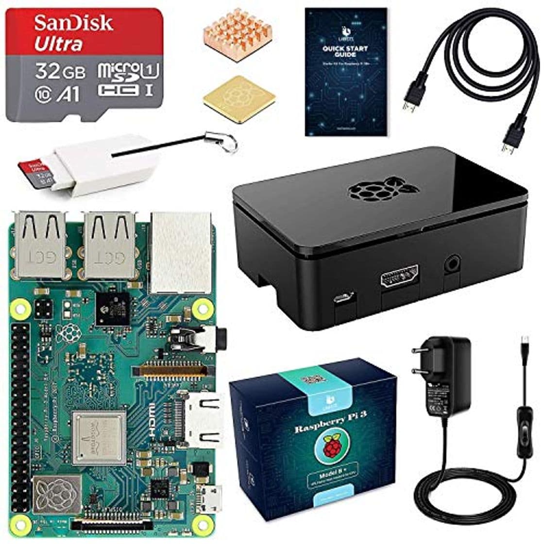 Product LABISTS Raspberry Pi 3 B+ Starter Kit con Micro SD de 32GB