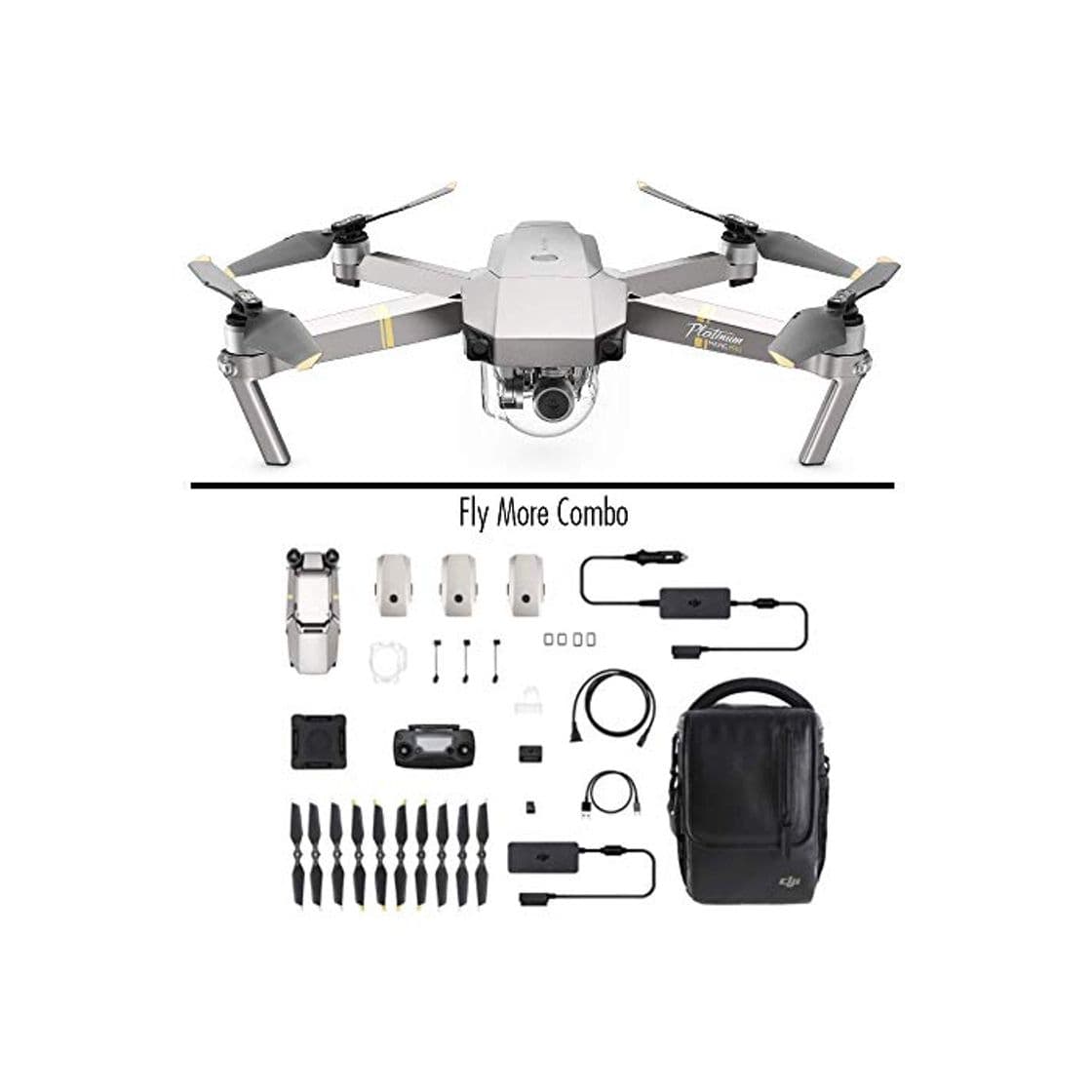 Electrónica dji Mavic Pro Fly More Combo Platinum - Dron cuadricóptero con Control