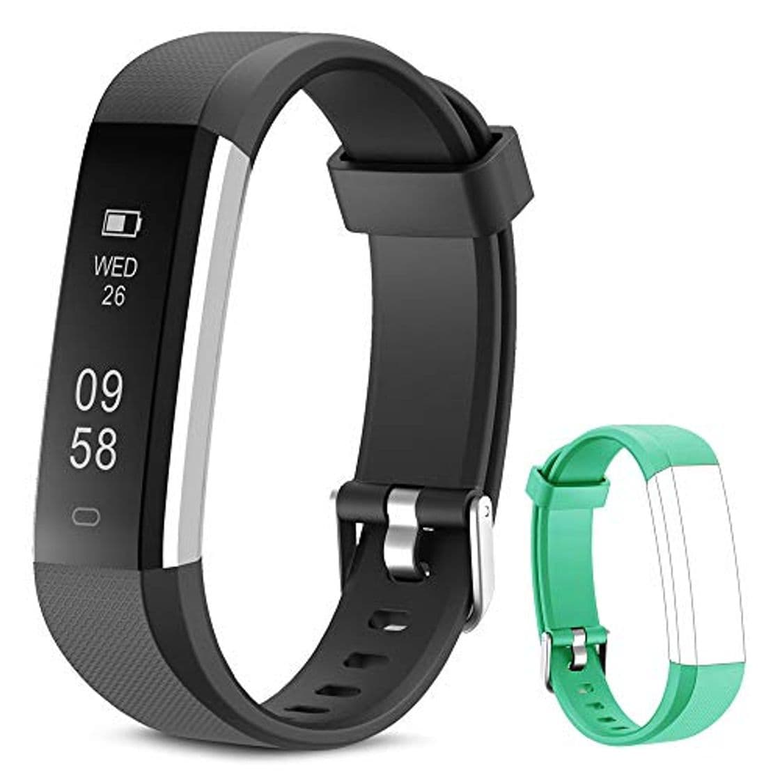 Producto Rayfit Pulsera Actividad Reloj Inteligente Fitness Tracker Podómetro Monitor de Sueño Contador de Calorías Pasos Rastreador de Ejercicios Reloj Salud Pulsera Deportiva para Niños Mujeres Hombres