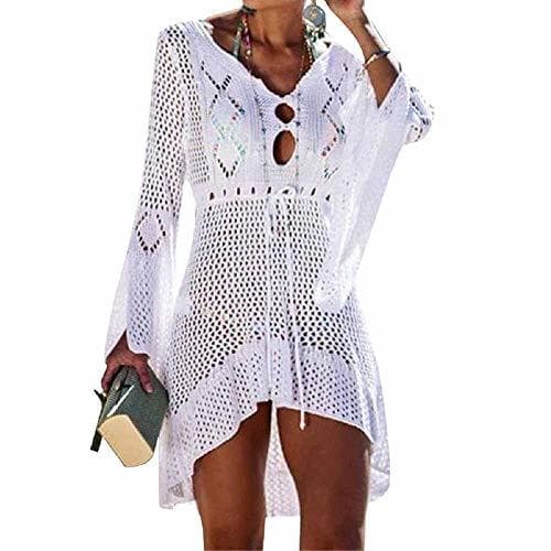 Producto UMIPUBO Vestido de Playa Mujer Suelto Pareos Playa V-Cuello Camisolas y Pareos