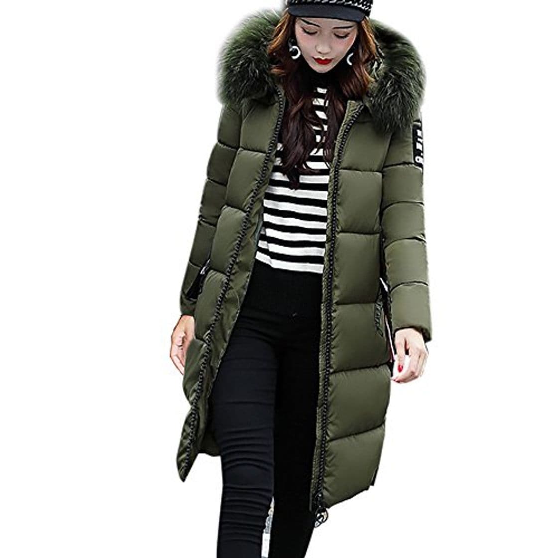 Fashion OverDose mujer SóLidas Ocasionales Gruesas Invierno Delgado Abajo Lammy Chaqueta Abrigo Abrigo Parka De Invierno Desgaste