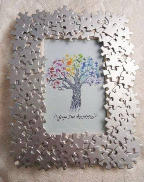 Moda Cuadro con fichas de puzzle 