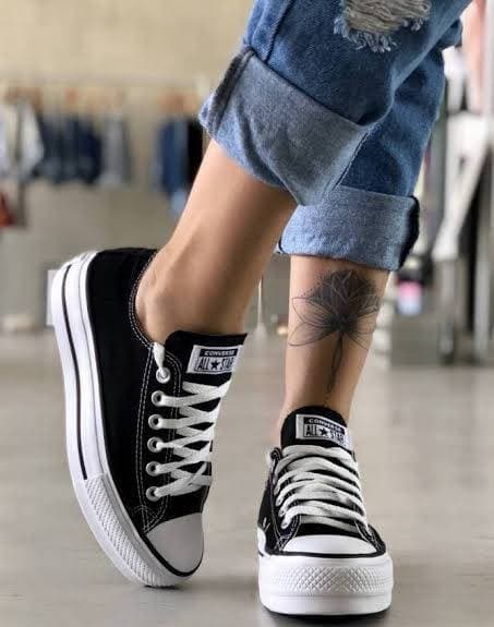 Fashion Converse Chuck Taylor All Star Ox, Zapatillas Unisex adulto, Negro