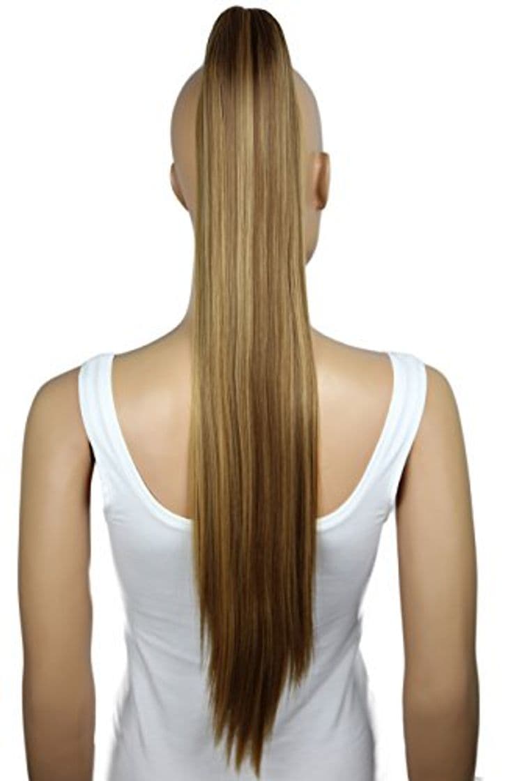 Producto PRETTYSHOP Clip de en las extensiones postizos extensiones de cabello pelo liso largo hechos de fibras sintéticas resistentes al calor 70 cm marrón rubio mezcla # 6H27 H165