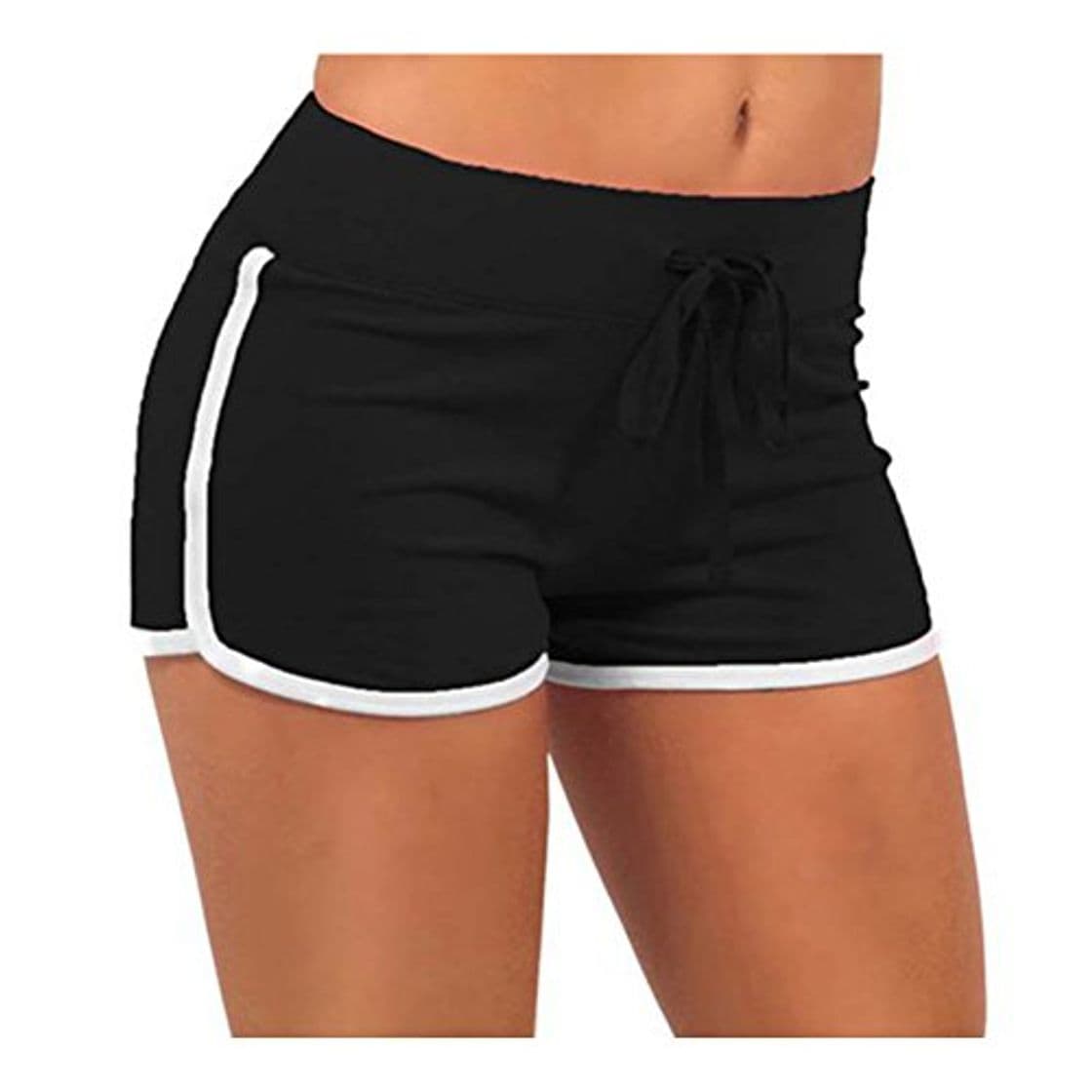 Fashion Y&L Mujeres De Ejecución Cortos De Verano De La Aptitud De Jogging Pantalones Casual De Entrenamiento Cómodo Pantalón Negro Pequeño