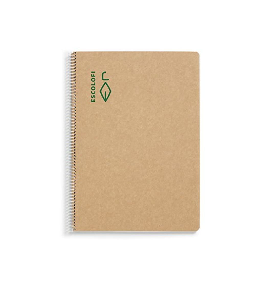 Product Escolofi 130047000 - Cuaderno con espiral de papel reciclado ecológico