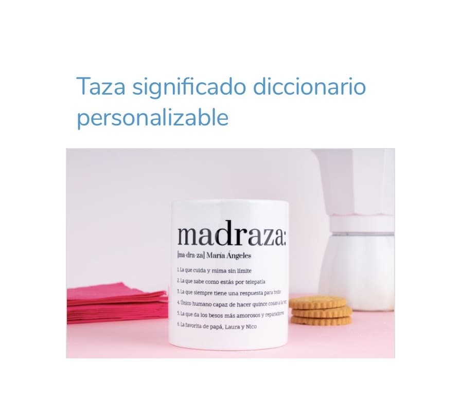 Producto Taza significado diccionario personalizable