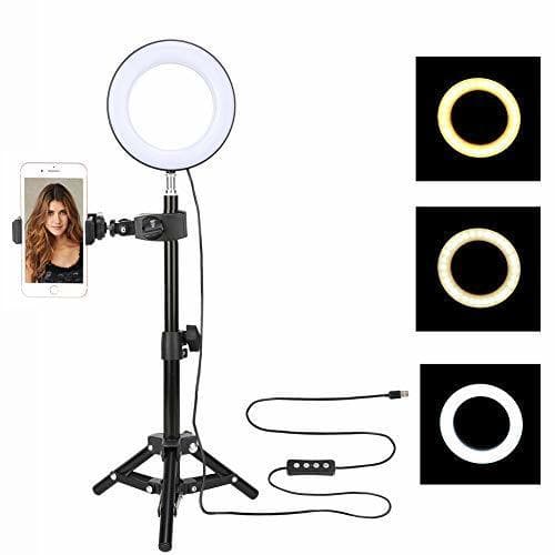 Electrónica Zomei Anillo de luz LED Celular Regulable 6 Pulgadas Maquillaje Ligero con